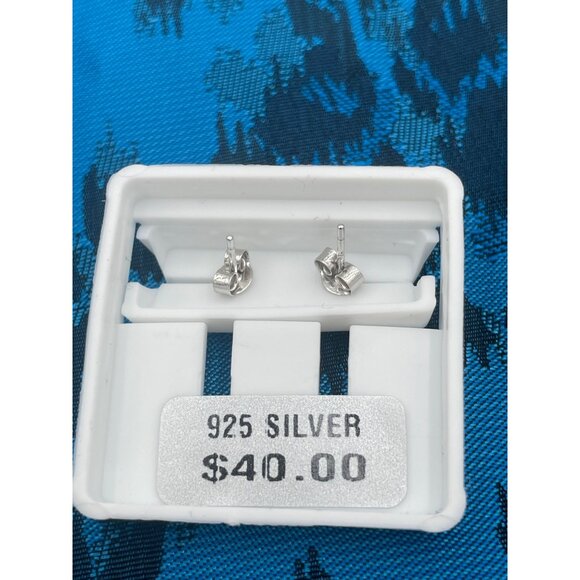 Sterling Silver Stud Earrings With Black Stones - 925 Silver Jewelry For Women - Picture 2 of 2